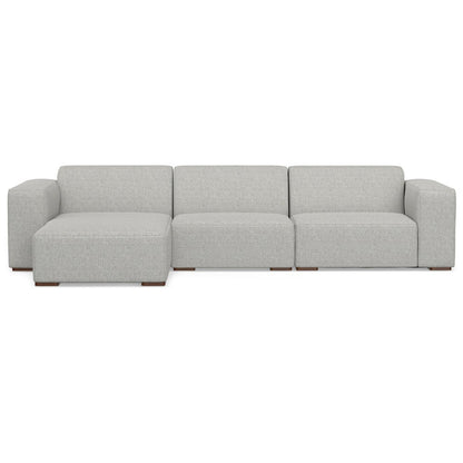 Rex Left-Facing Modular Sectional Sofa In Tightly Woven Performance Fabric
