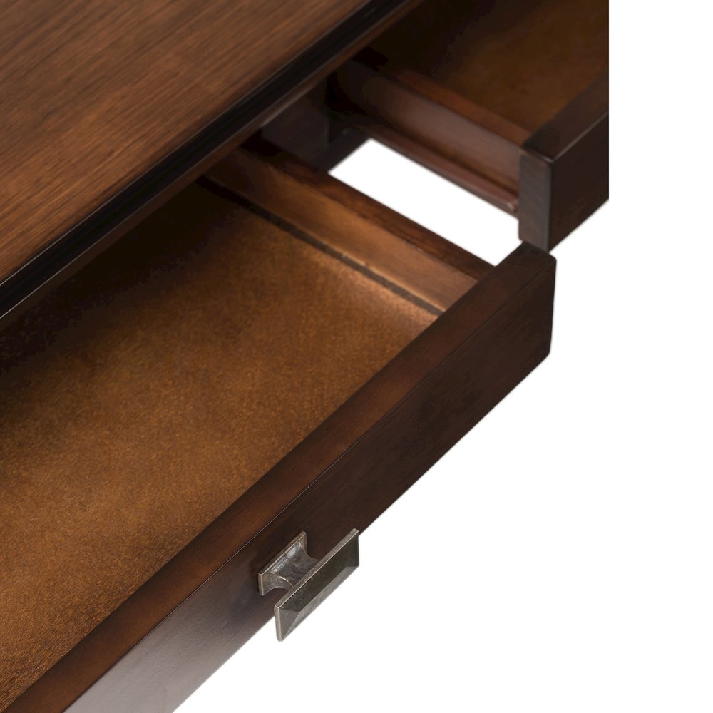 Artisan Solid Wood Coffee Table In Russet Brown