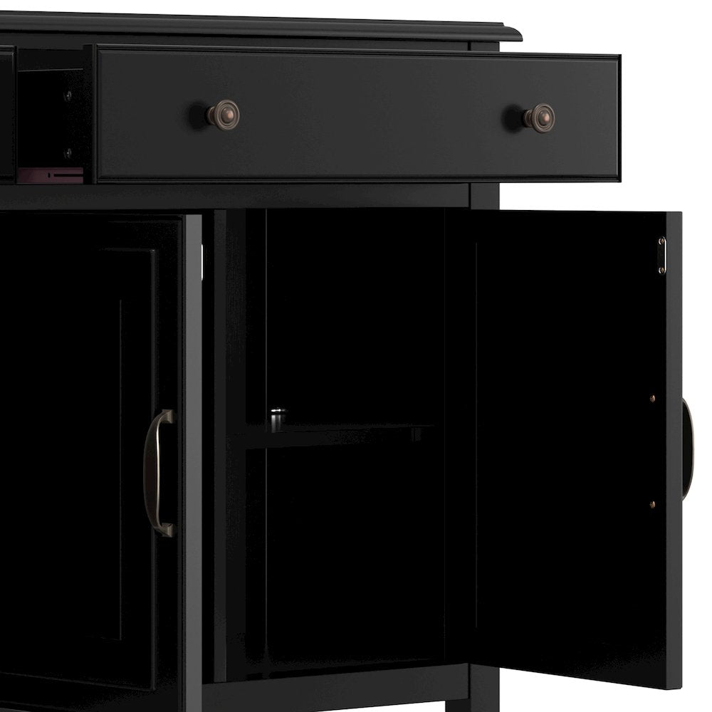 Connaught 67in W Solid Wood Traditional Large Sideboard Buffet Storage Cabinet