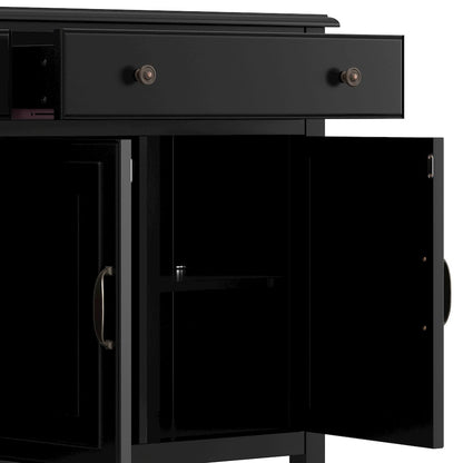 Connaught 67in W Solid Wood Traditional Large Sideboard Buffet Storage Cabinet