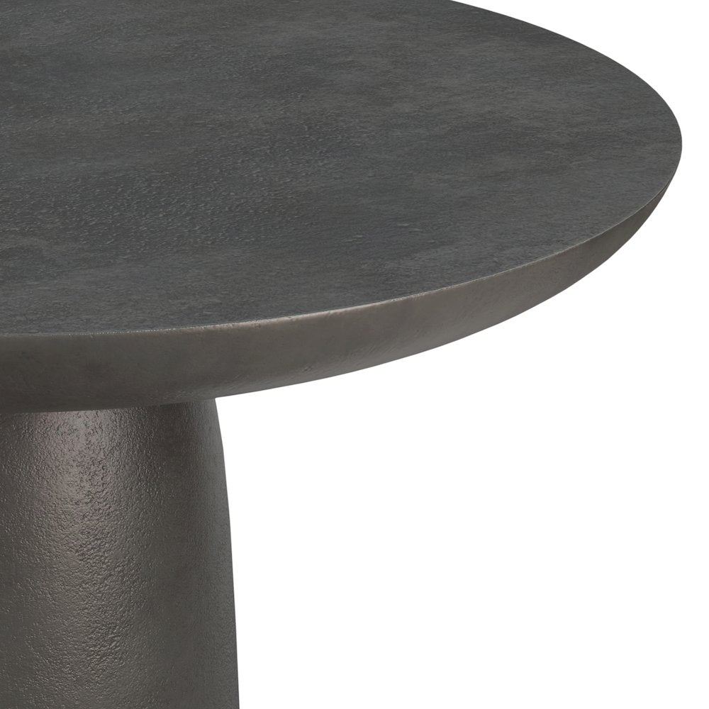 Alexa Cast Aluminum Coffee Table in Black Nickel