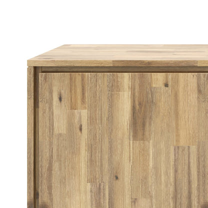 Lowry Solid Acacia Wood Sideboard Buffet In Distressed Golden Wheat