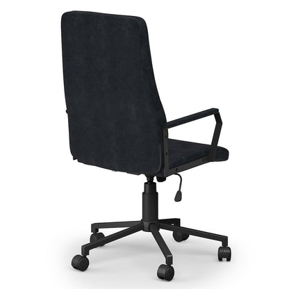 Foley Swivel Adjustable Executive Computer Office Chair In Distressed Blue