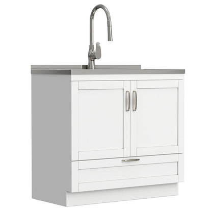 Reed All-In-One 36-inch Laundry Utility Sink and Cabinet
