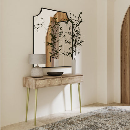 Jager Solid Mango Wood Console Table In Natural