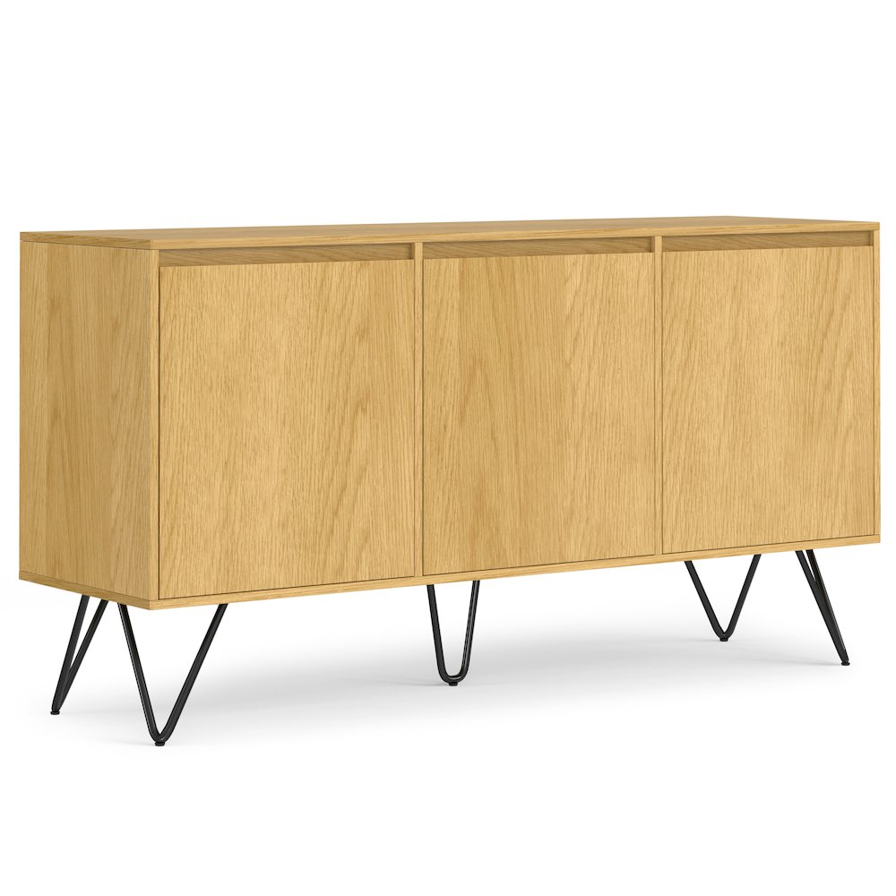 Hunter 3 Door Sideboard Buffet In Oak Veneer
