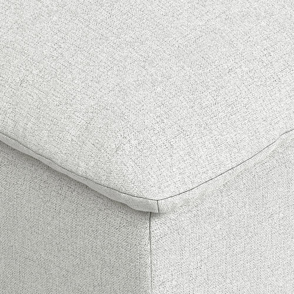 Jasmine Ottoman In Velvety Chenille Performance Fabric