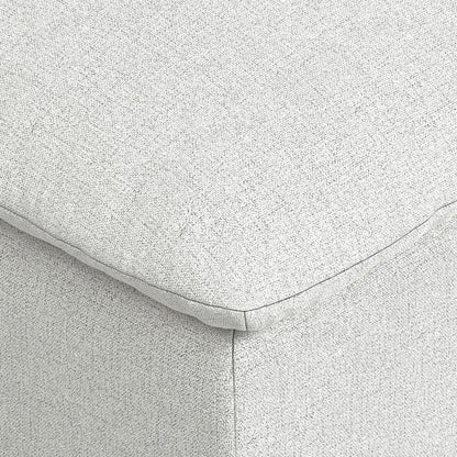 Jasmine Ottoman In Velvety Chenille Performance Fabric