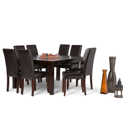 Acadian Solid Hardwood 9 Piece Dining Set In Tanners Brown