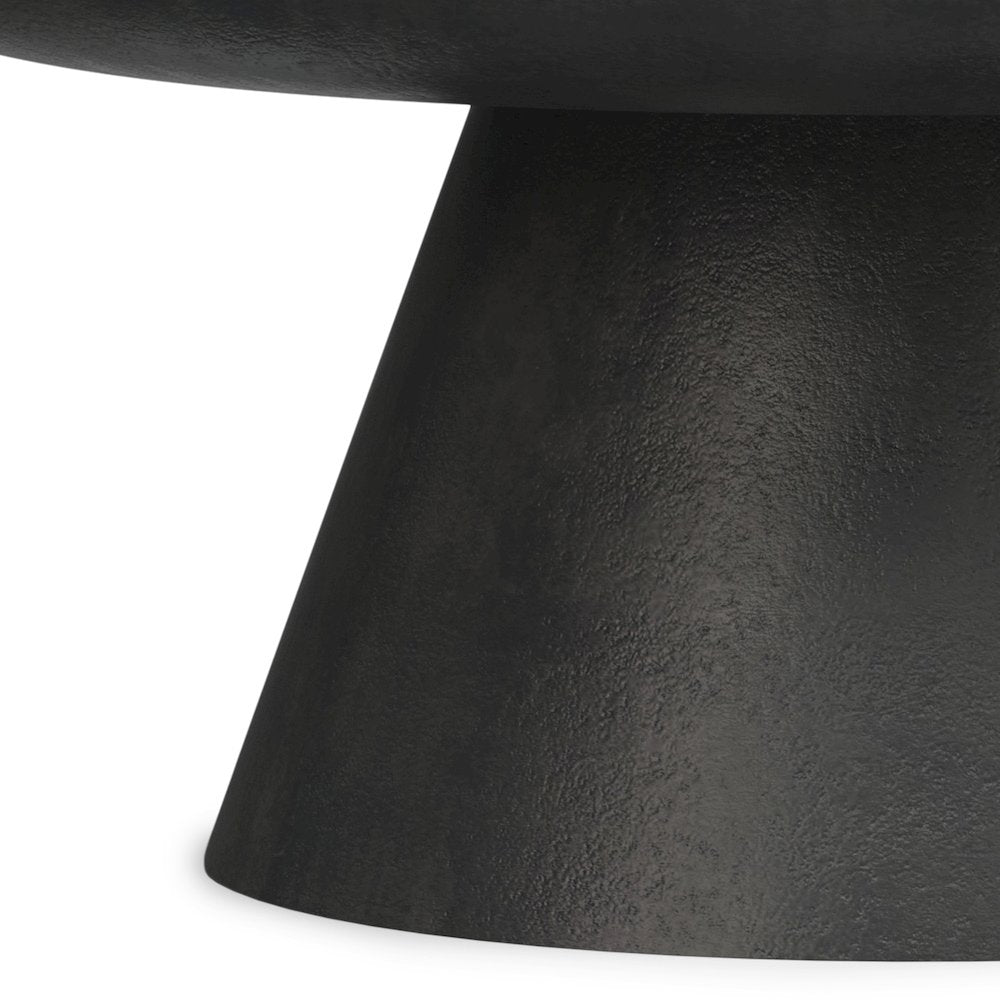 Charmaine Cast Aluminum Coffee Table in Black Nickel