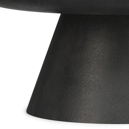 Charmaine Cast Aluminum Coffee Table in Black Nickel
