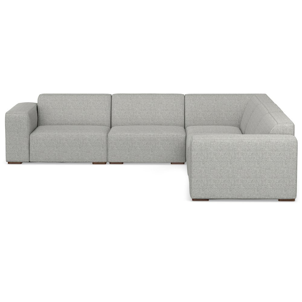 Rex Corner Sectional Modular Sofa In Tightly Woven Performance Fabric