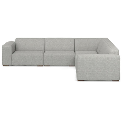 Rex Corner Sectional Modular Sofa In Tightly Woven Performance Fabric
