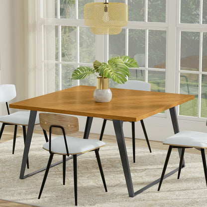 Lowry Square Dining Table In Oak Veneer