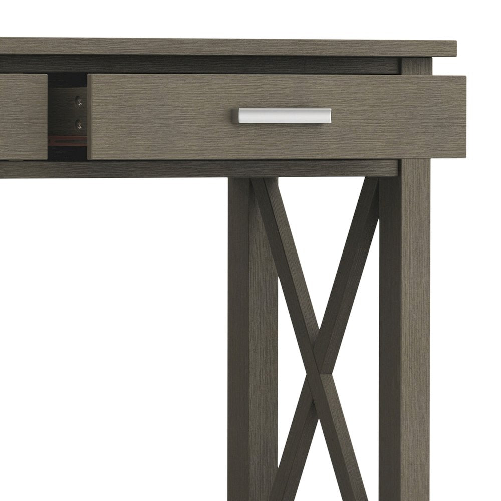 Kitchener Solid Wood Console Sofa Table In Farmhouse Grey