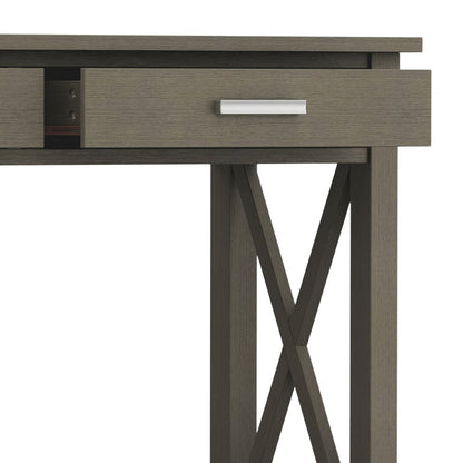 Kitchener Solid Wood Console Sofa Table In Farmhouse Grey
