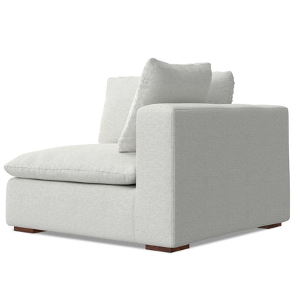 Jasmine Right-Arm Sofa Module In Velvety Chenille Performance Fabric