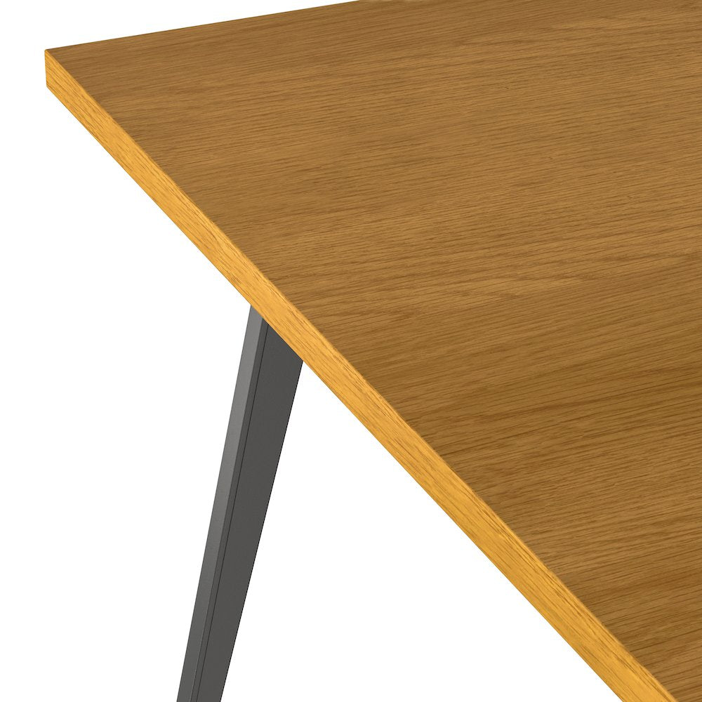 Lowry Square Dining Table In Oak Veneer