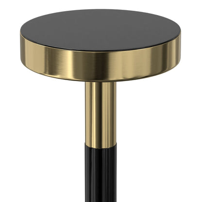 Frannie Side Table In Gold / Black