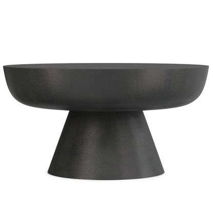 Charmaine Cast Aluminum Coffee Table in Black Nickel