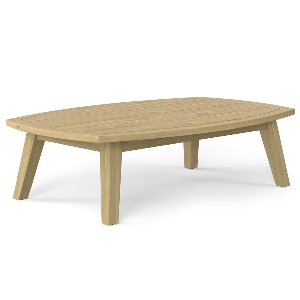 Parkside Solid Acacia Wood Outdoor Coffee Table In Light Teak