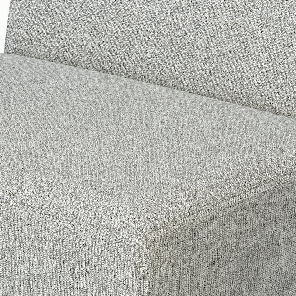 Rex Center Armless Sofa Module In Tightly Woven Performance Fabric
