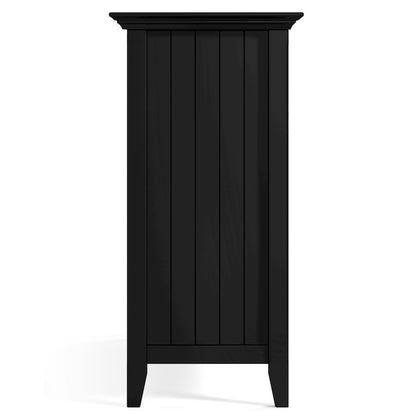 Bedford Solid Wood Sideboard Buffet And Wine Rack In Black