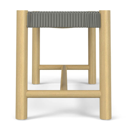 Dahlia Solid Acacia Wood Outdoor Indoor Bench In Grey