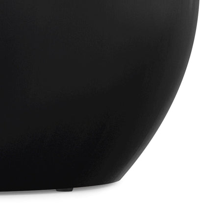 34 inch Wide Solid Mango Modern Industrial Drum Coffee Table in Black