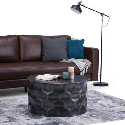 Whitney Metal Storage Coffee Table In Antique Bronze