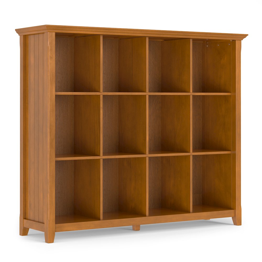 Acadian Solid Wood 12 Cube Storage In Light Golden Brown