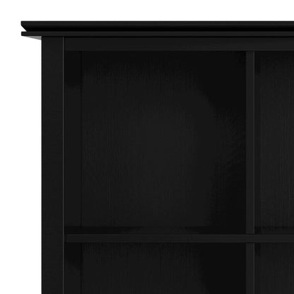Artisan Solid Wood 9 Cube Bookcase And Storage Unit In Black