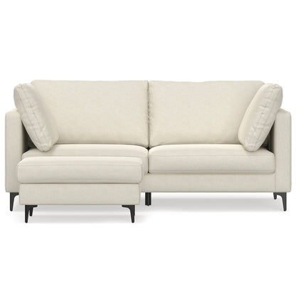 Ava 76-Inch Sofa And Ottoman Set In Tightly Woven Performance Fabric