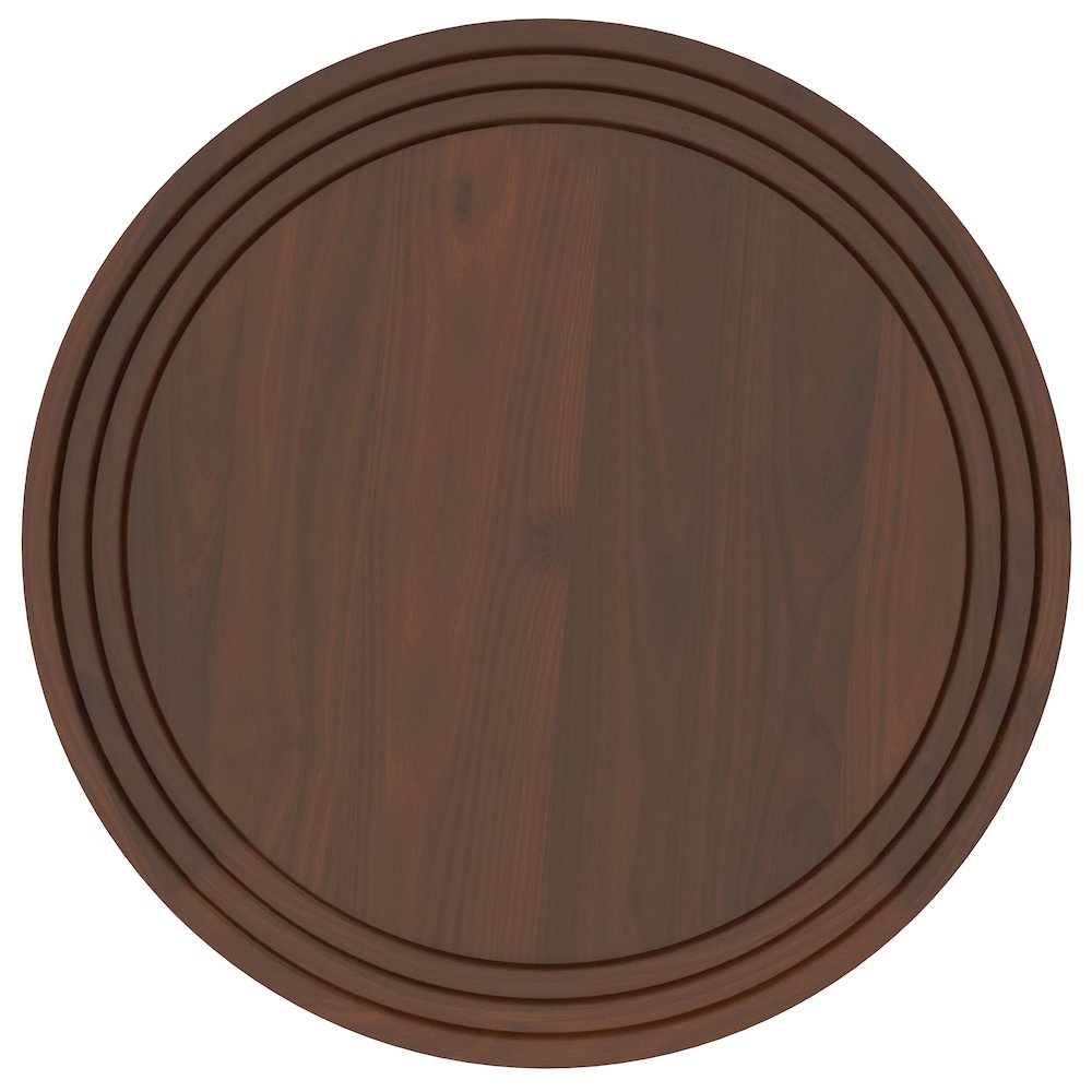 Clairmont Solid Acacia Wood Round Side Table In Cognac
