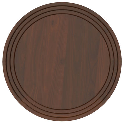 Clairmont Solid Acacia Wood Round Side Table In Cognac