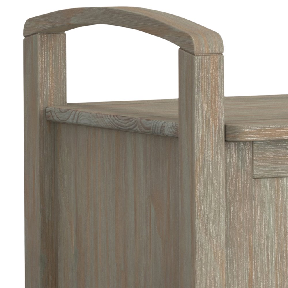 Warm Shaker 44 inch Wide Solid Wood Transitional Entryway Storage Bench