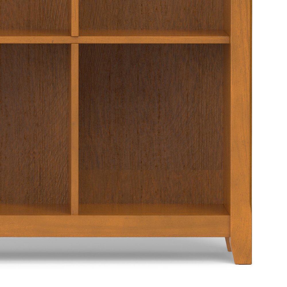 Acadian Solid Wood 12 Cube Storage In Light Golden Brown