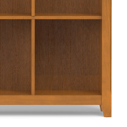 Acadian Solid Wood 12 Cube Storage In Light Golden Brown