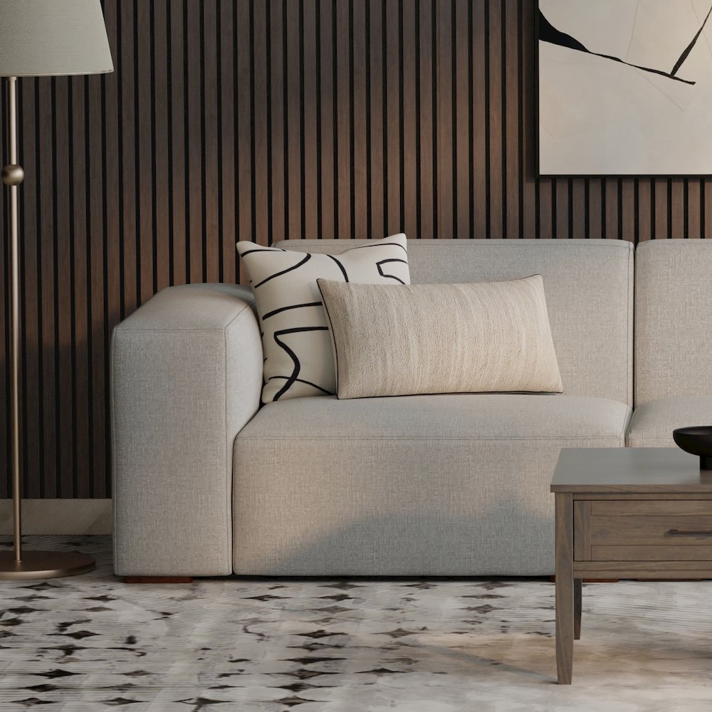 Rex Left-Arm Sofa Module In Tightly Woven Performance Fabric