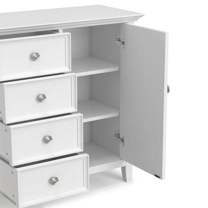 Amherst 37 inch Wide Solid Wood Transitional Medium Storage Cabinet in White