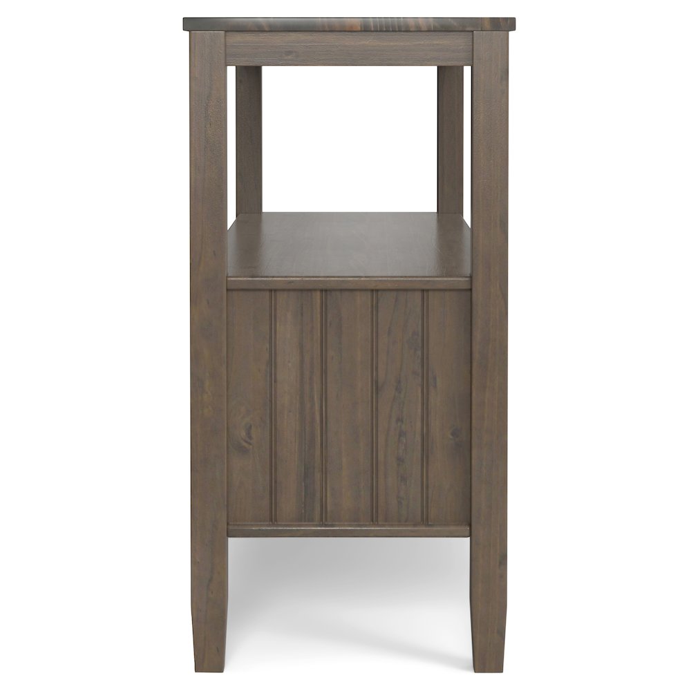 Lev Solid Wood Console Table In Smoky Brown