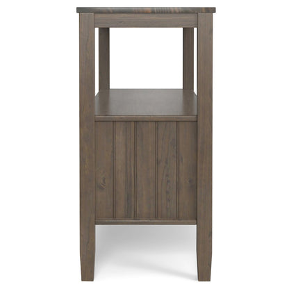 Lev Solid Wood Console Table In Smoky Brown