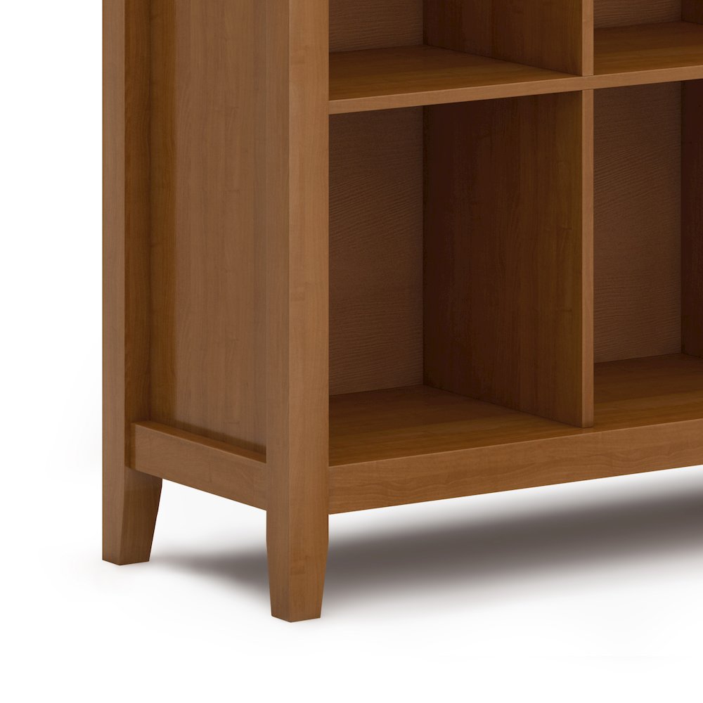 Artisan Solid Wood 12 Cube Storage In Honey Brown