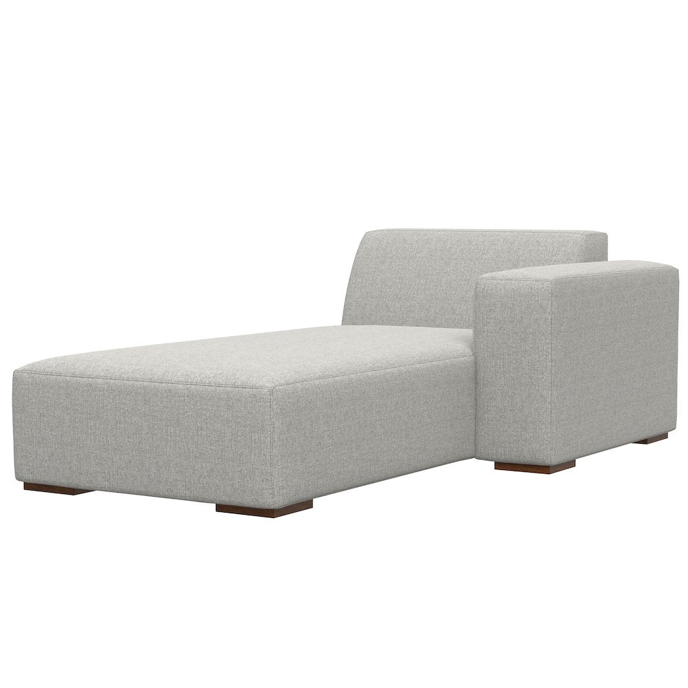 Rex Right Chaise Sofa Module In Tightly Woven Performance Fabric