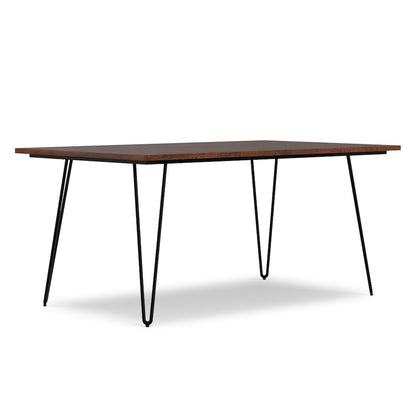 Hunter Solid Mango Wood Dining Table In Umber Brown