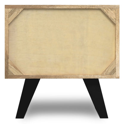 Lowry Solid Mango Wood Side Table In Natural