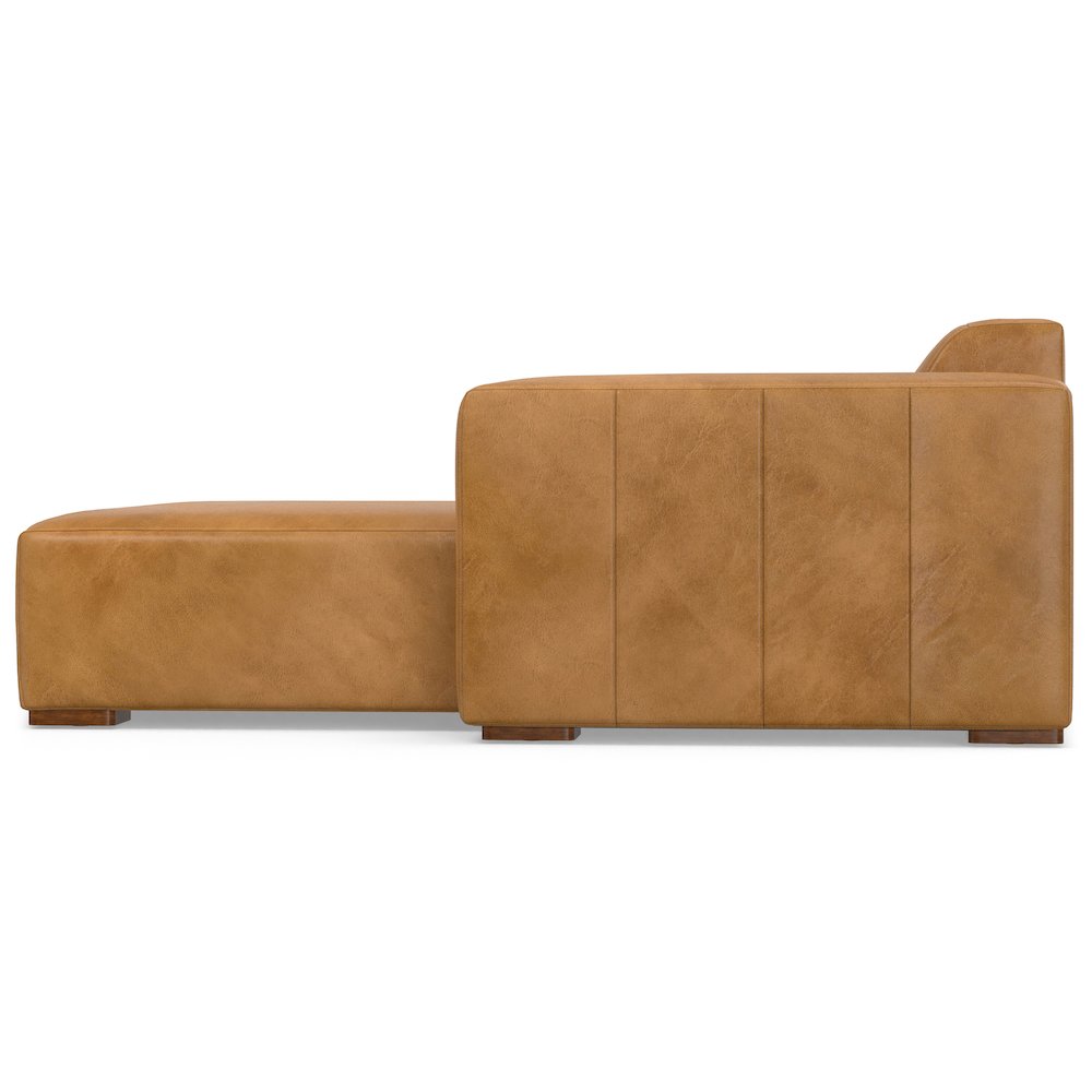 Rex Right-Facing Modular Sectional Sofa In Genuine Leather