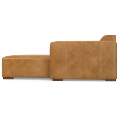 Rex Right-Facing Modular Sectional Sofa In Genuine Leather
