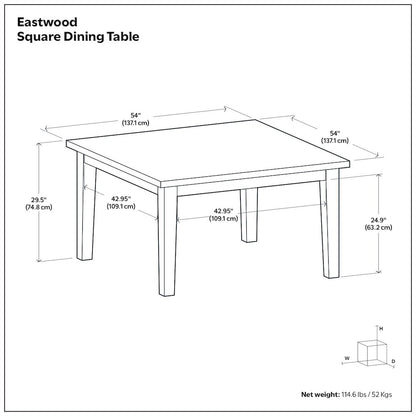Eastwood Square Dining Table In Walnut