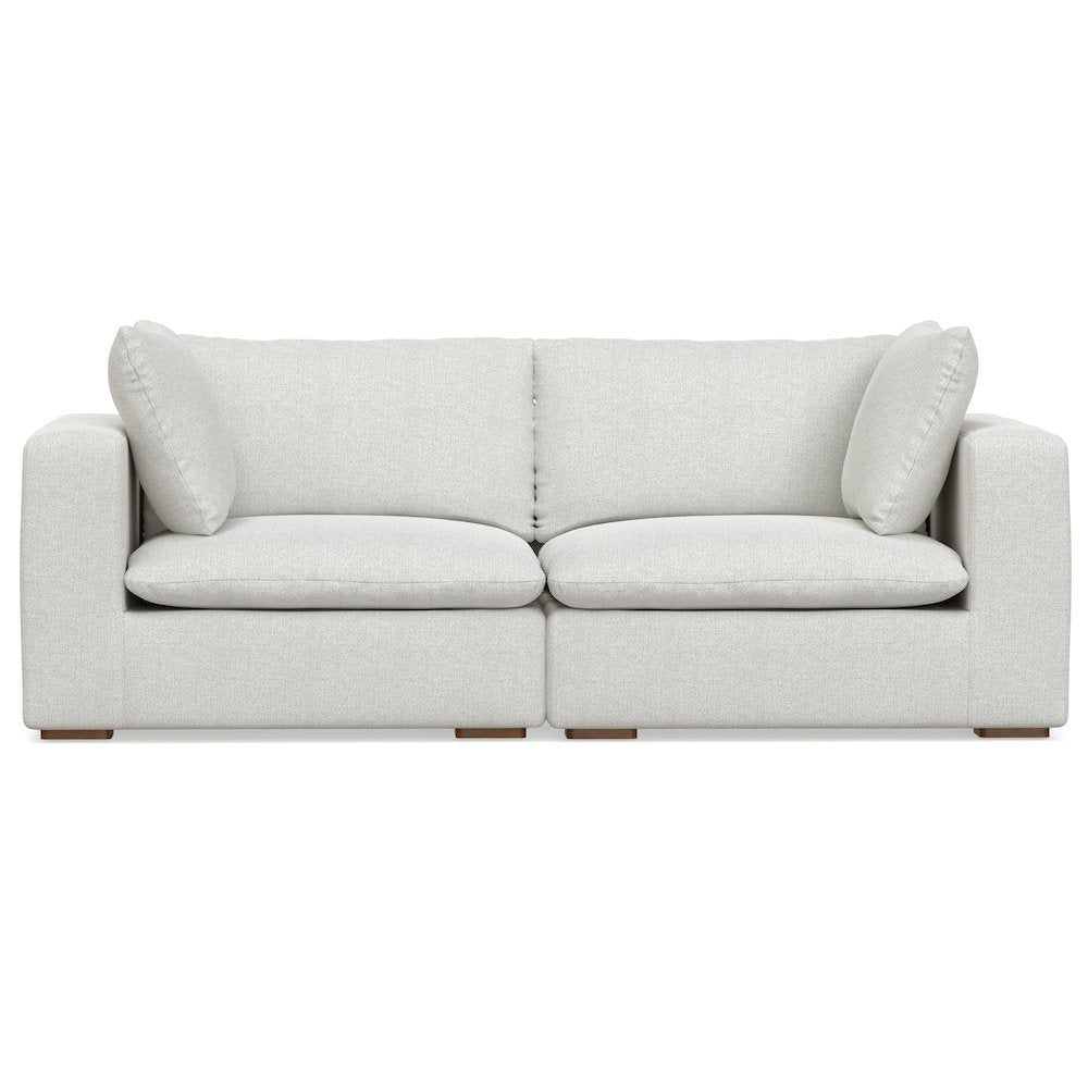 Jasmine 2-Seater Modular Sofa In Velvety Chenille Performance Fabric